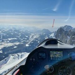 Flugwegposition um 13:17:38: Aufgenommen in der Nähe von Gemeinde Going am Wilden Kaiser, Going am Wilden Kaiser, Österreich in 2234 Meter